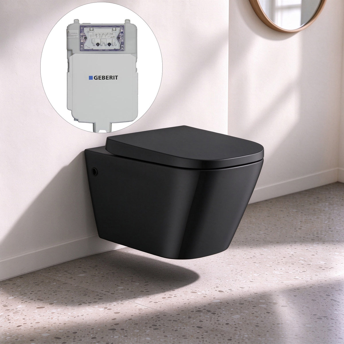 Flux Geberit inwall Wall-Hung Toilet Suite