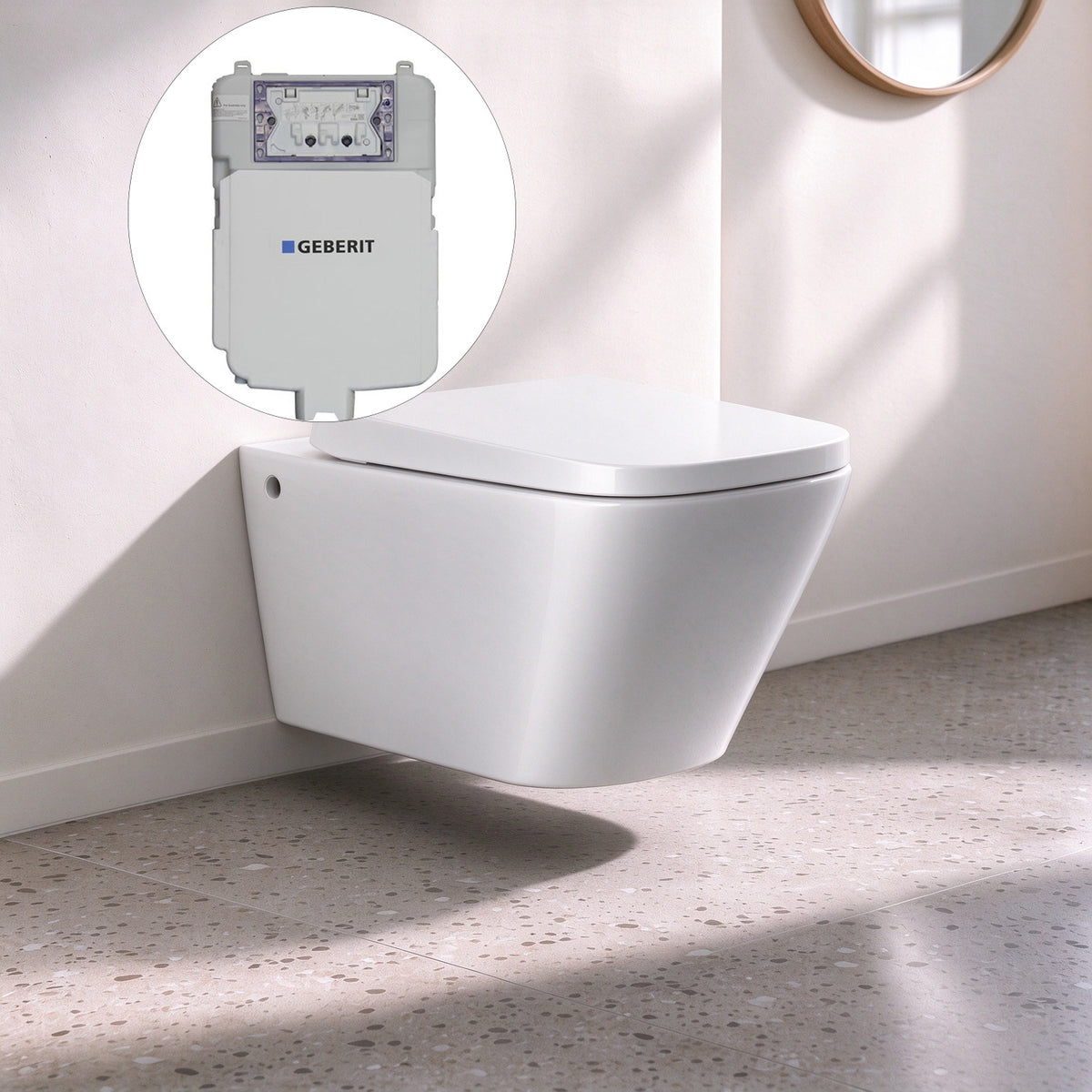 Flux Geberit inwall Wall-Hung Toilet Suite