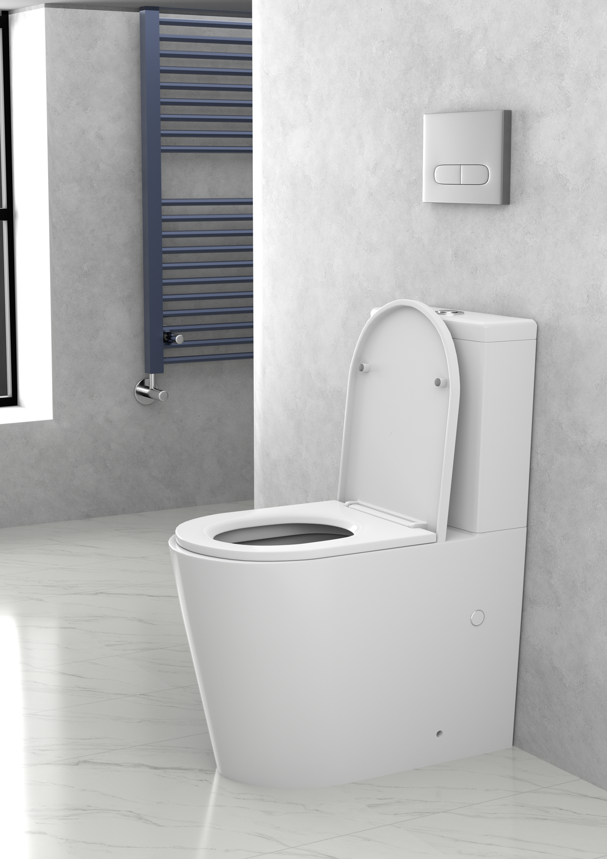 Stella Back to Wall Rimless Toilet Suite 710*390*830mm Trap Included LH-TS01