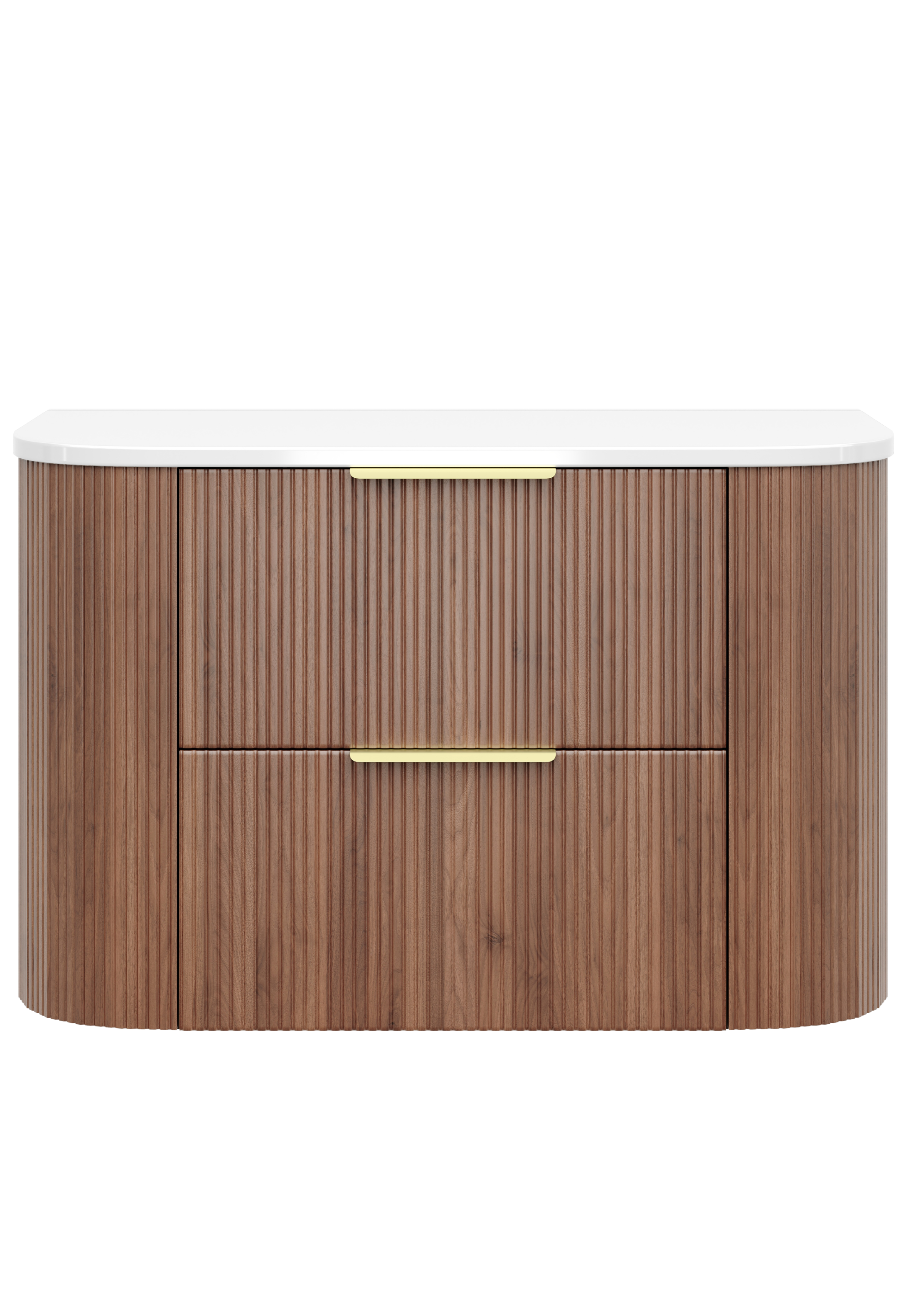 CETO Artis Wall-Hung PVC fluted Curved Cabinet with Soft-Close Drawers 600-900mm ART600W /ART750W /ART900W -D-CO/PO/WAL