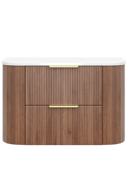 CETO Artis Wall-Hung PVC fluted Curved Cabinet with Soft-Close Drawers 600-900mm ART600W /ART750W /ART900W -D-CO/PO/WAL