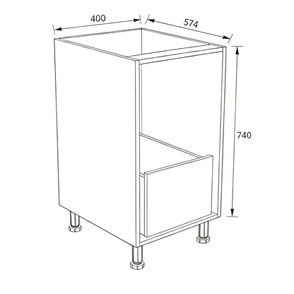 Hidden Trash Bin Cabinet with Single Door & Storage Drawers - Pet-Proof, Easy-to-Clean Design for Kitchen, Living Room, or Laundry Room