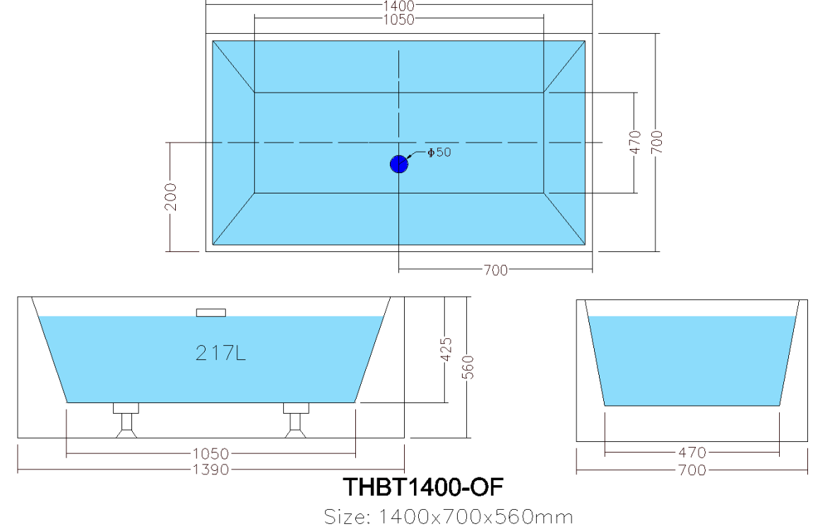 Theo Multifit Bath 990-1700mm