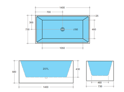 Theo Multifit Bath 990-1700mm