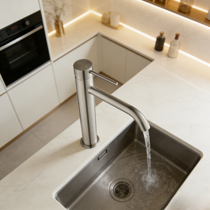 Kitchen Round Tall Basin Mixer Tap 7.5L/Min