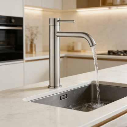 Kitchen Round Tall Basin Mixer Tap 7.5L/Min