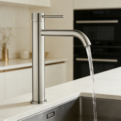 Kitchen Round Tall Basin Mixer Tap 7.5L/Min