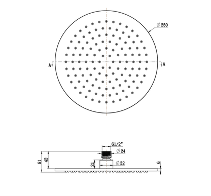 Round Top Spray(250MM)