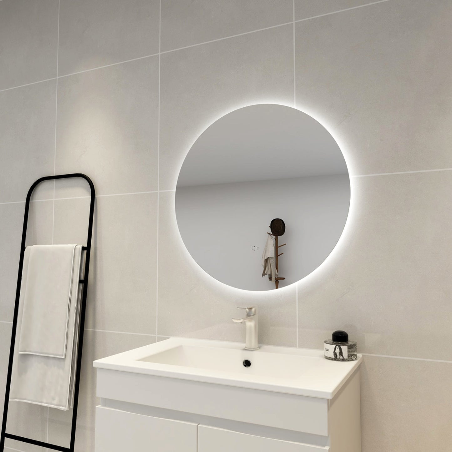Backlit LED Mirror Smart Touch Free Controls 700*700mm UL700BM