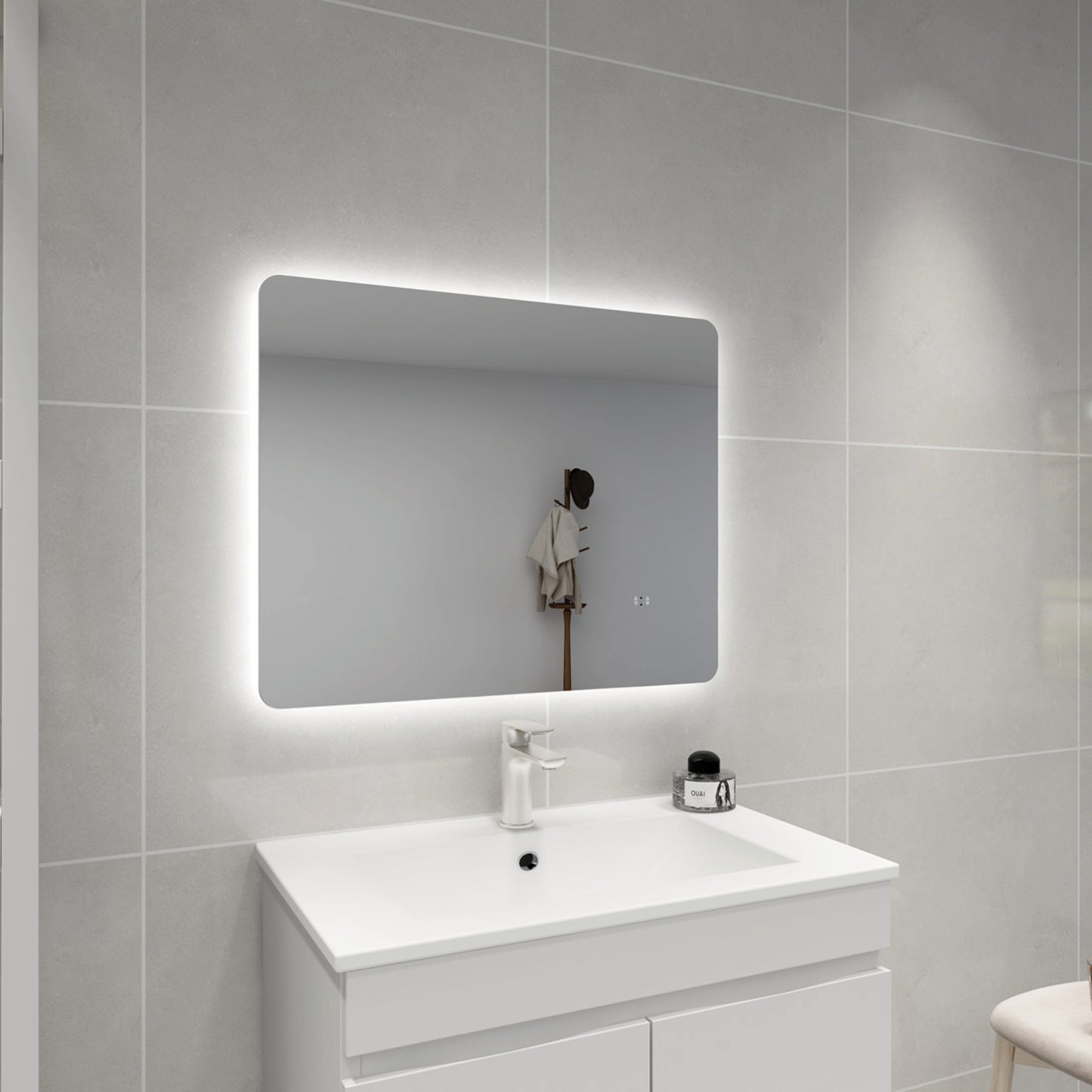 Japsper LED Backlit Mirror Pencil Edge Smart touch free controls 750-1200mm BL7560/9075/1280BM