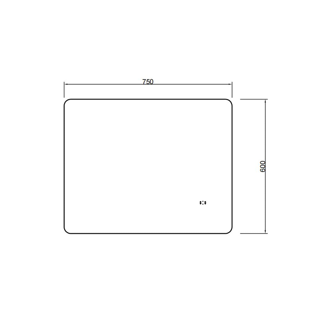 Ovian LED Back lit Mirror Pencil Edge Smart touch free controls 750/900/1200mm