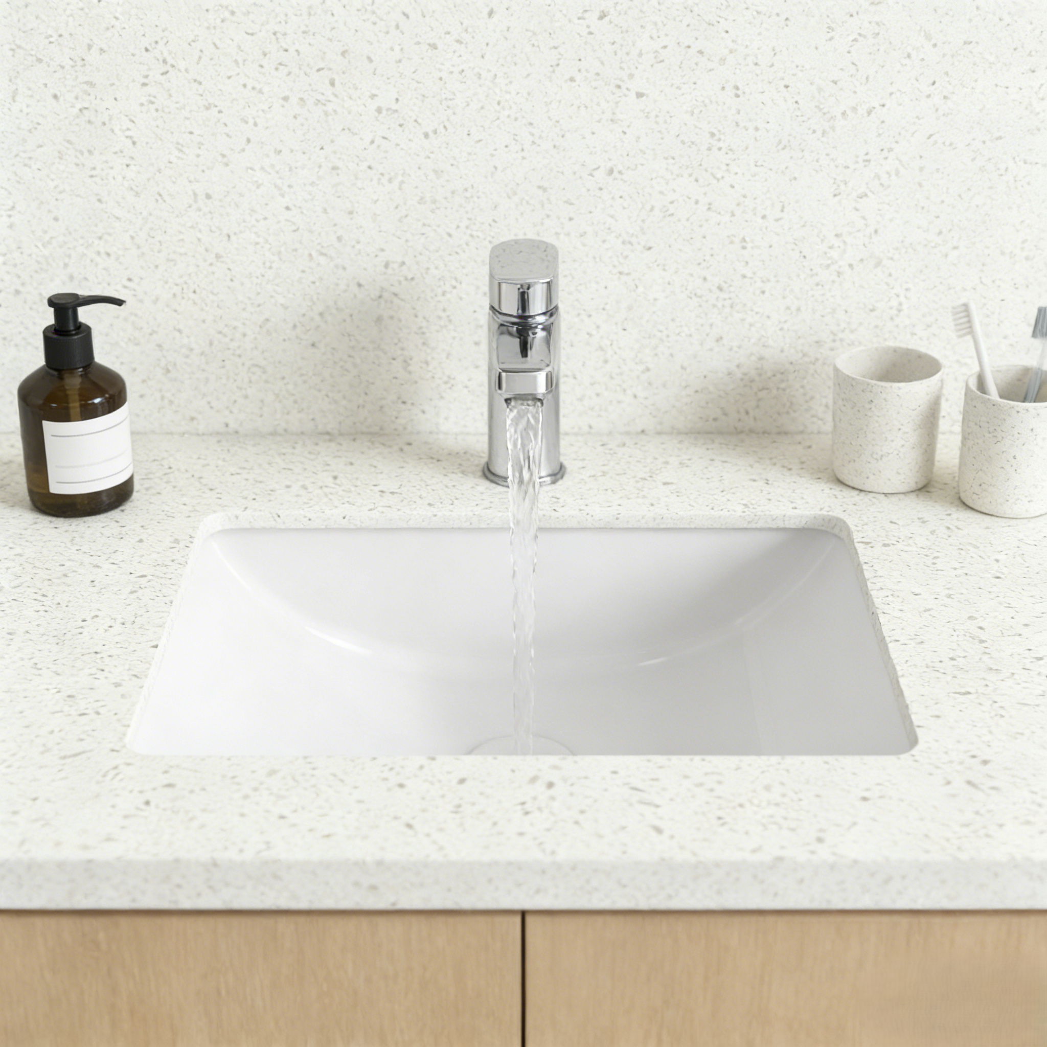 Speckle White Stone Top 600-1500mm