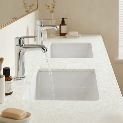 Speckle White Stone Top 600-1500mm