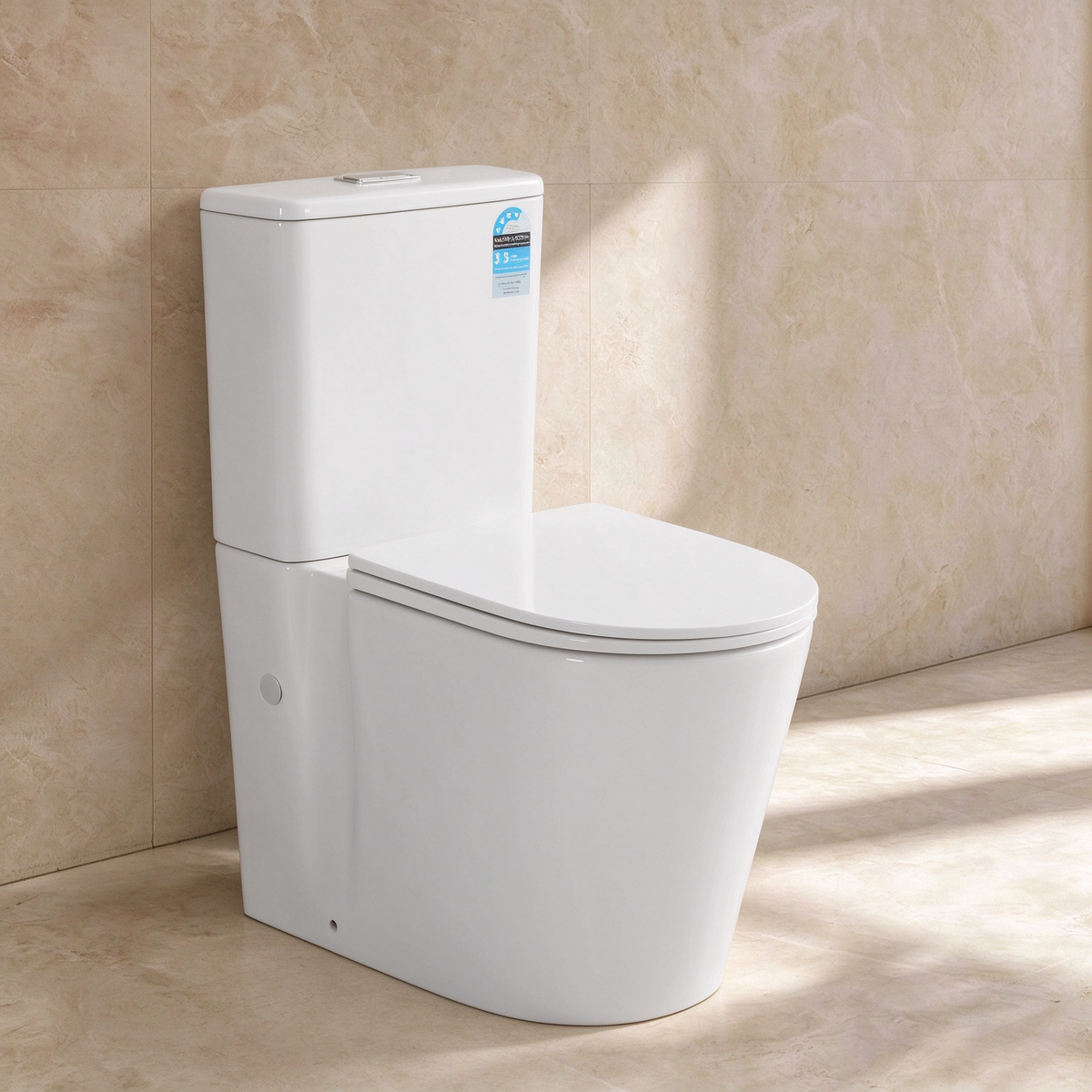 Alora Tornado Flush Back To Wall Rimless Toilet Suite 655*385*840mm
