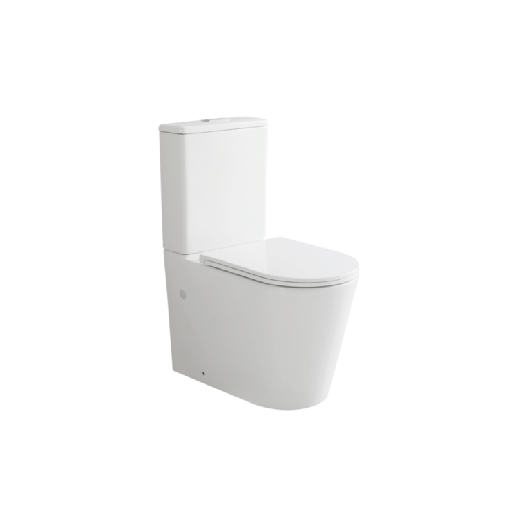 Sylea Tornado Flush Back To Wall Rimless Toilet Suite 655*380*860mm