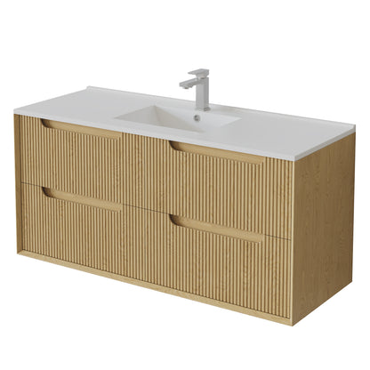 Brooklyn Fluted Wall Hung Vanity 590-1490mm