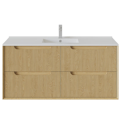 Brooklyn Fluted Wall Hung Vanity 590-1490mm