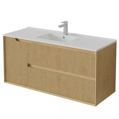 Brooklyn Fluted Wall Hung Vanity 590-1490mm