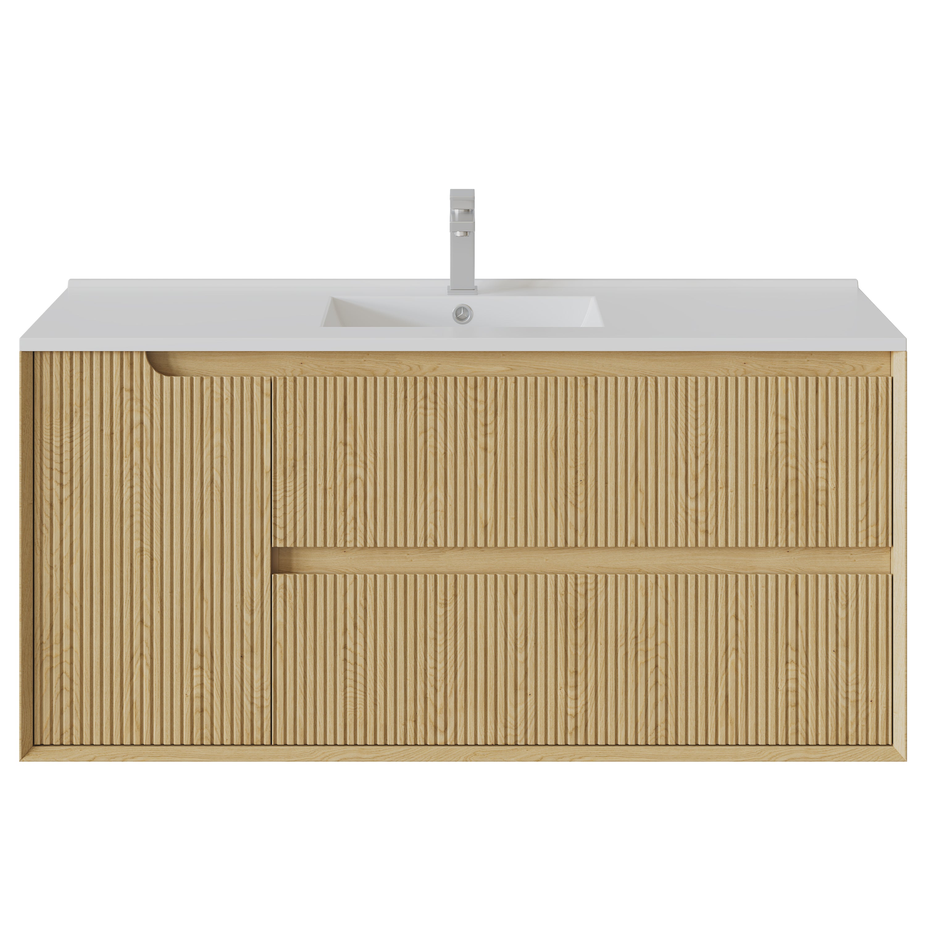 Brooklyn Fluted Wall Hung Vanity 590-1490mm