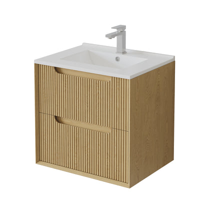 Brooklyn Fluted Wall Hung Vanity 590-1490mm