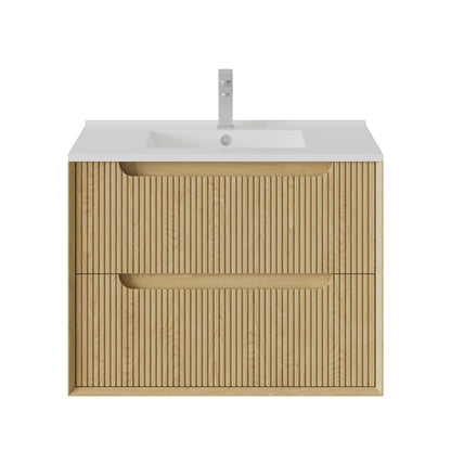 Brooklyn Fluted Wall Hung Vanity 740*455*550mm
