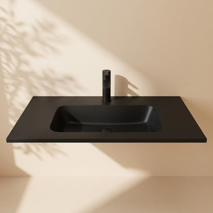 Vanity Top Matte Black Ceramic Top 600-1220mm