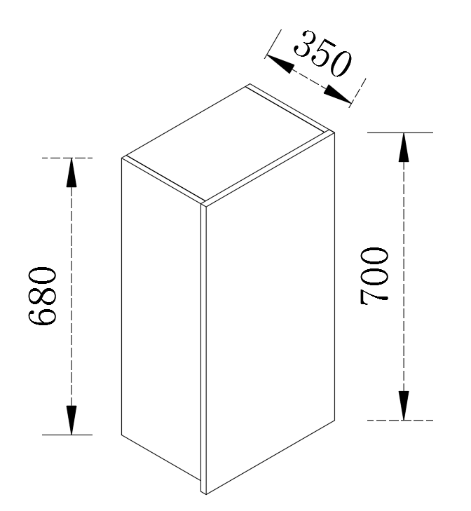 Kitchen Floor Cabinet 1 Door Kitchen Cupboard 300-500mm W300/500-700-BOX