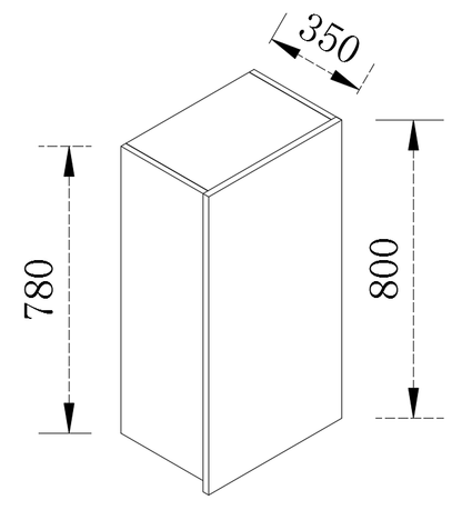 Kitchen Floor Cabinet 1 Door Kitchen Cupboard 300-500mm W300/500-800-BOX