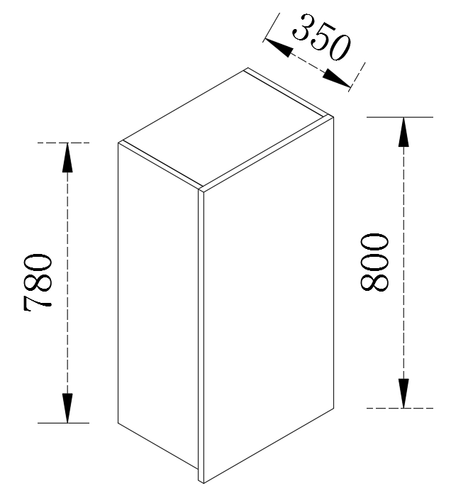 Kitchen Floor Cabinet 1 Door Kitchen Cupboard 300-500mm W300/500-800-BOX