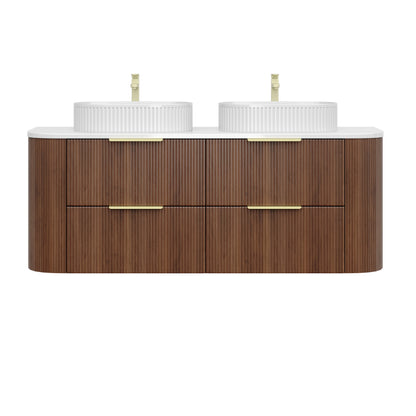 CETO Artis Wall-Hung PVC Curved Cabinet with Soft-Close Drawers 600/750/900/1200/1500
