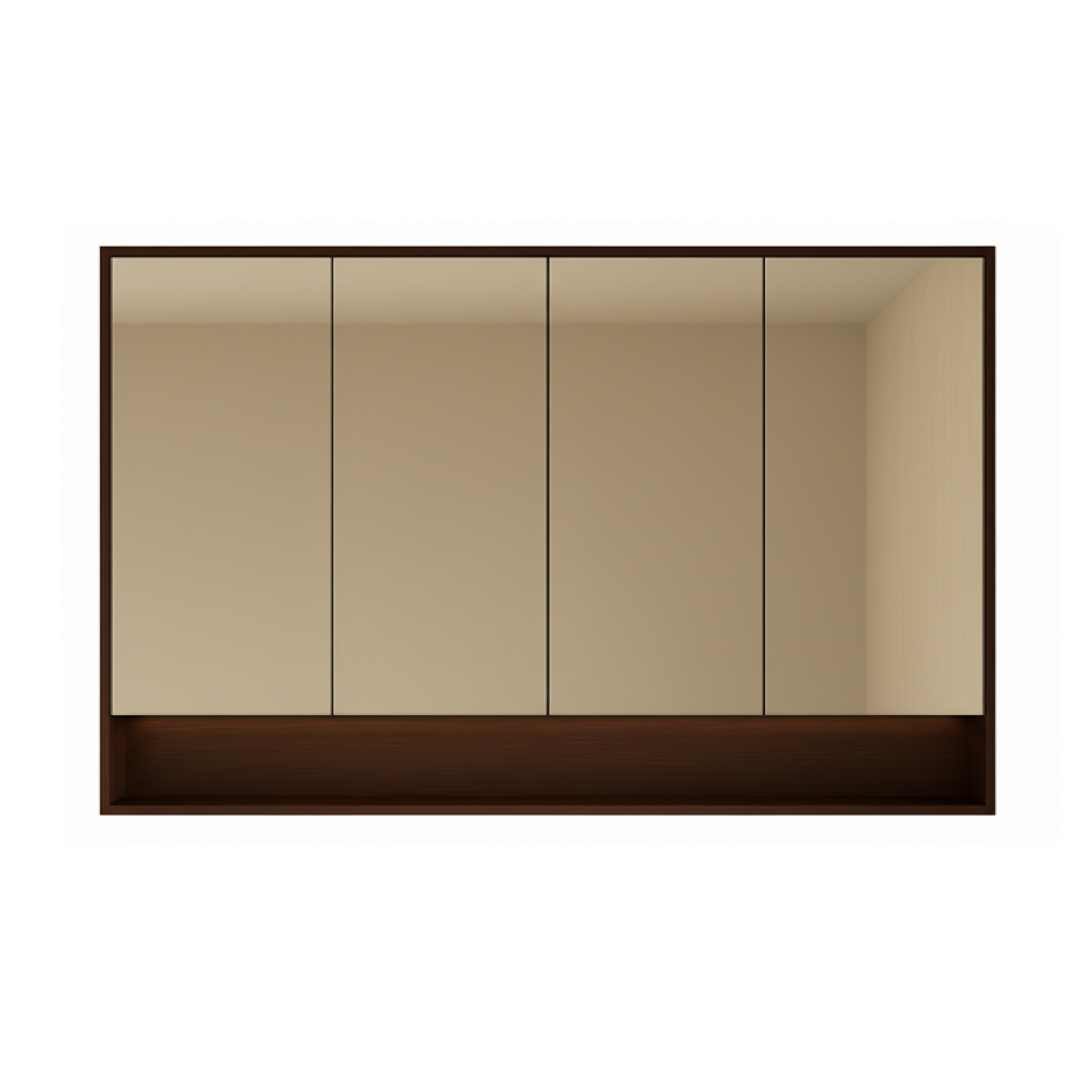 Walnut Grace Shaving Cabinet – Warm Wood Finish 600–1480mm
