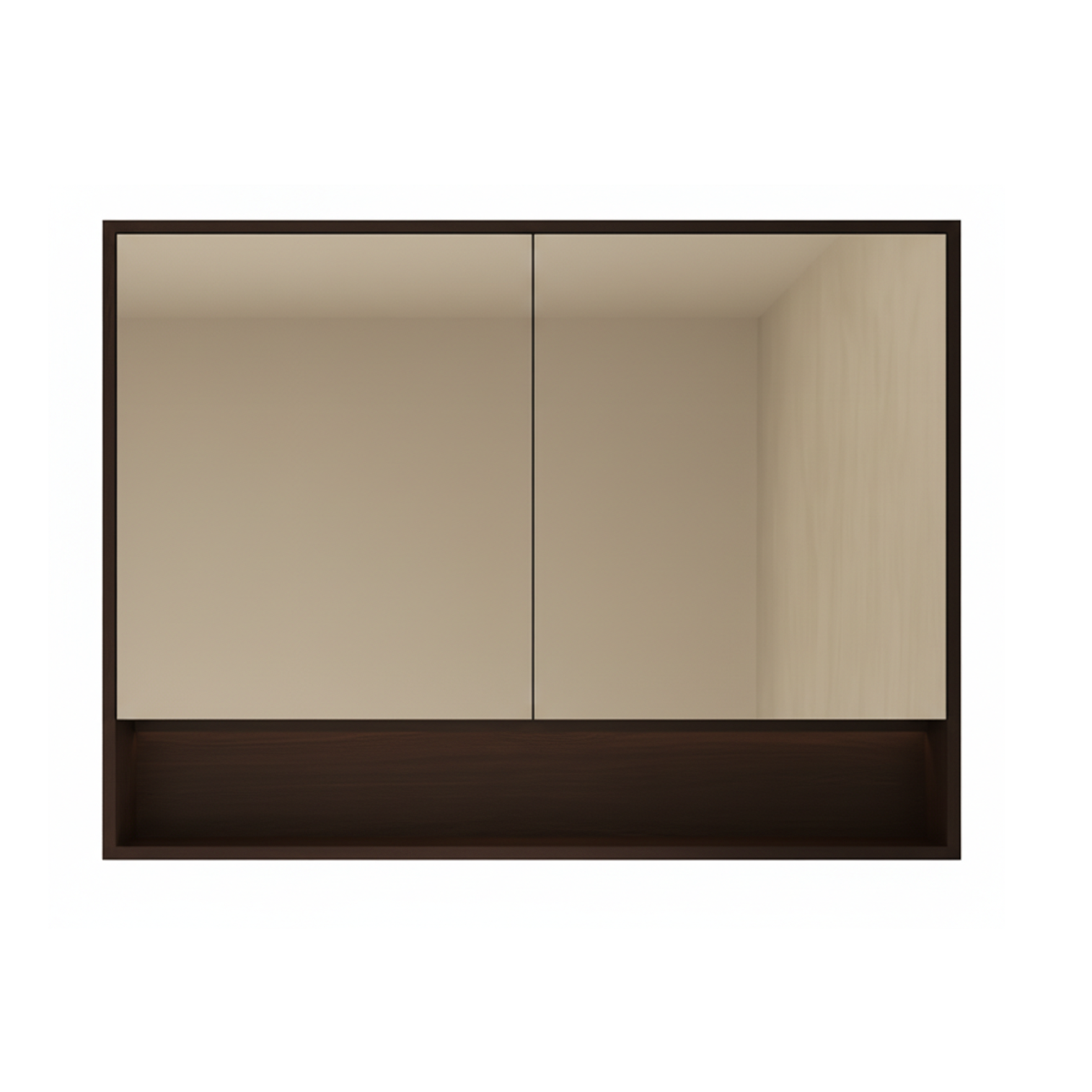 Walnut Grace Shaving Cabinet – Warm Wood Finish 600–1480mm