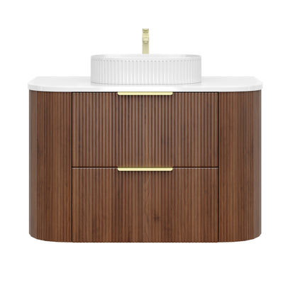 CETO Artis Wall-Hung PVC Curved Cabinet with Soft-Close Drawers 600/750/900/1200/1500