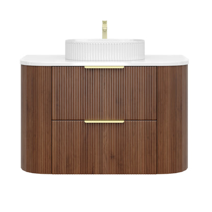 VITO ARDEN Fluted Curved Vanity  with soft closing drawers 600-900mm