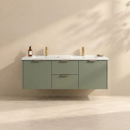 Wall-Mounted PVC Cabinet with Soft Closing Doors 1200-1500mm