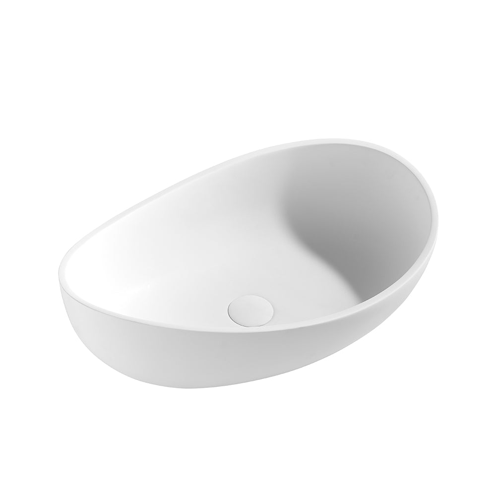 600*370*190mm Gloss White Basin Waverly SS6037