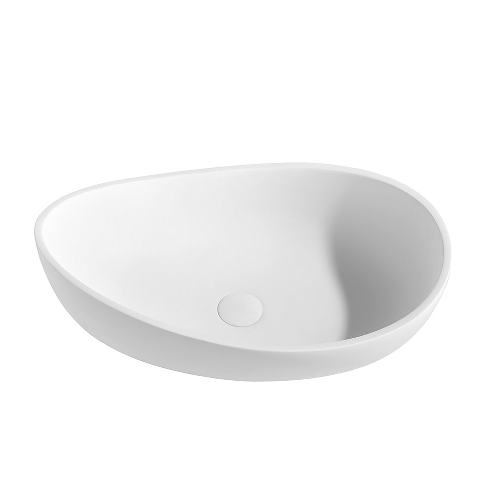 600*370*190mm Gloss White Basin Waverly SS6037