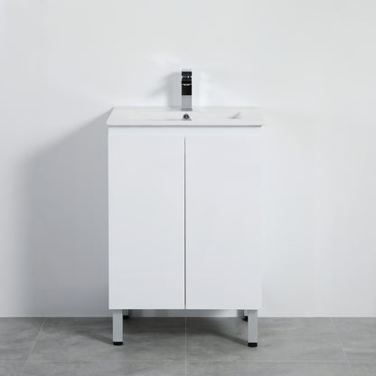 Bathroom Vanity White PVC Polyurethane Cabinet ONLY 600*460*880mm