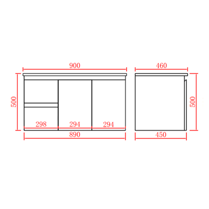 Vessel Sink 600/750/900/1200/1500/1800mm