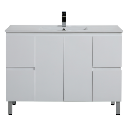Bathroom Vanity White PVC Polyurethane Cabinet ONLY 1200/1500mm