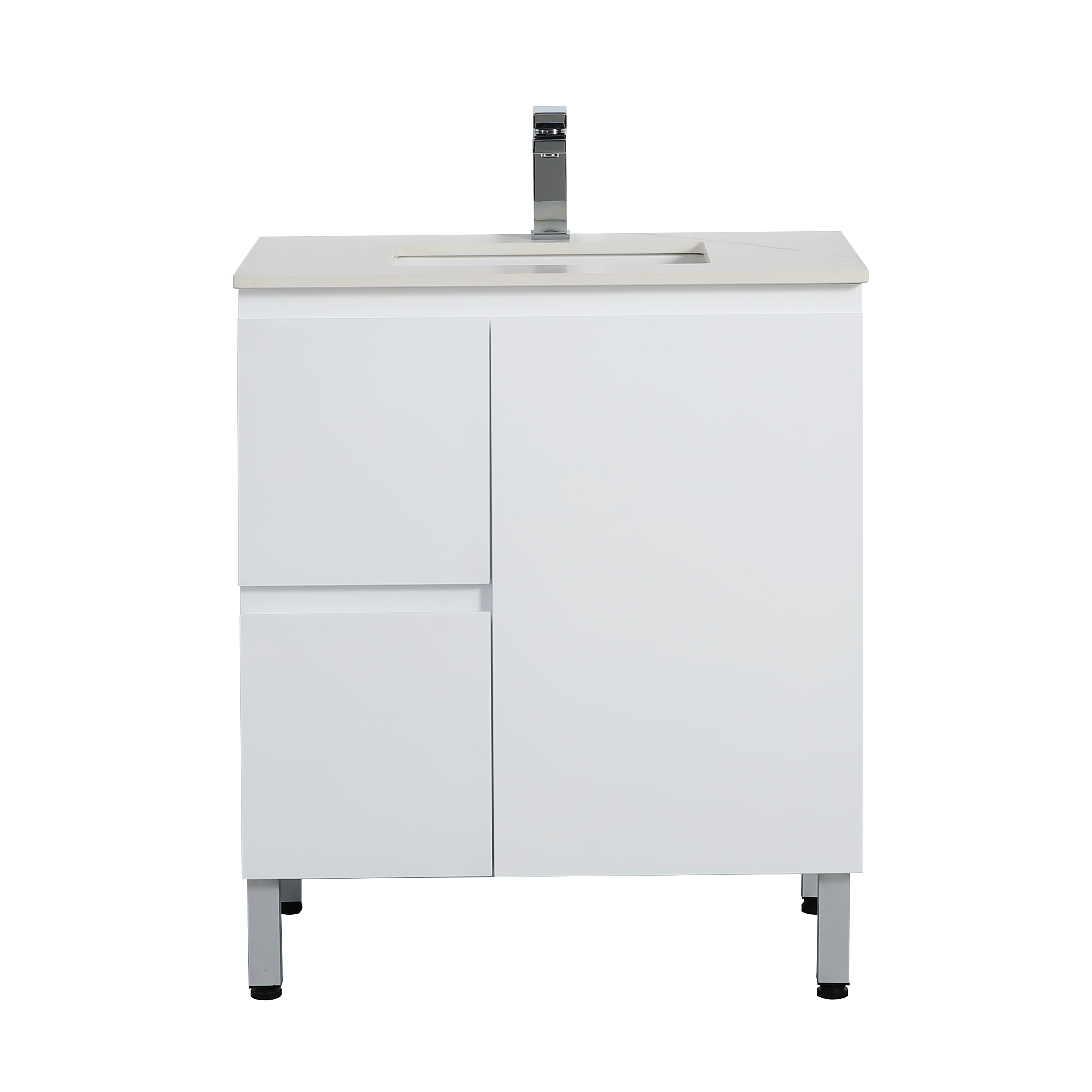 Bathroom Vanity White PVC Polyurethane Cabinet ONLY 750*460*880mm
