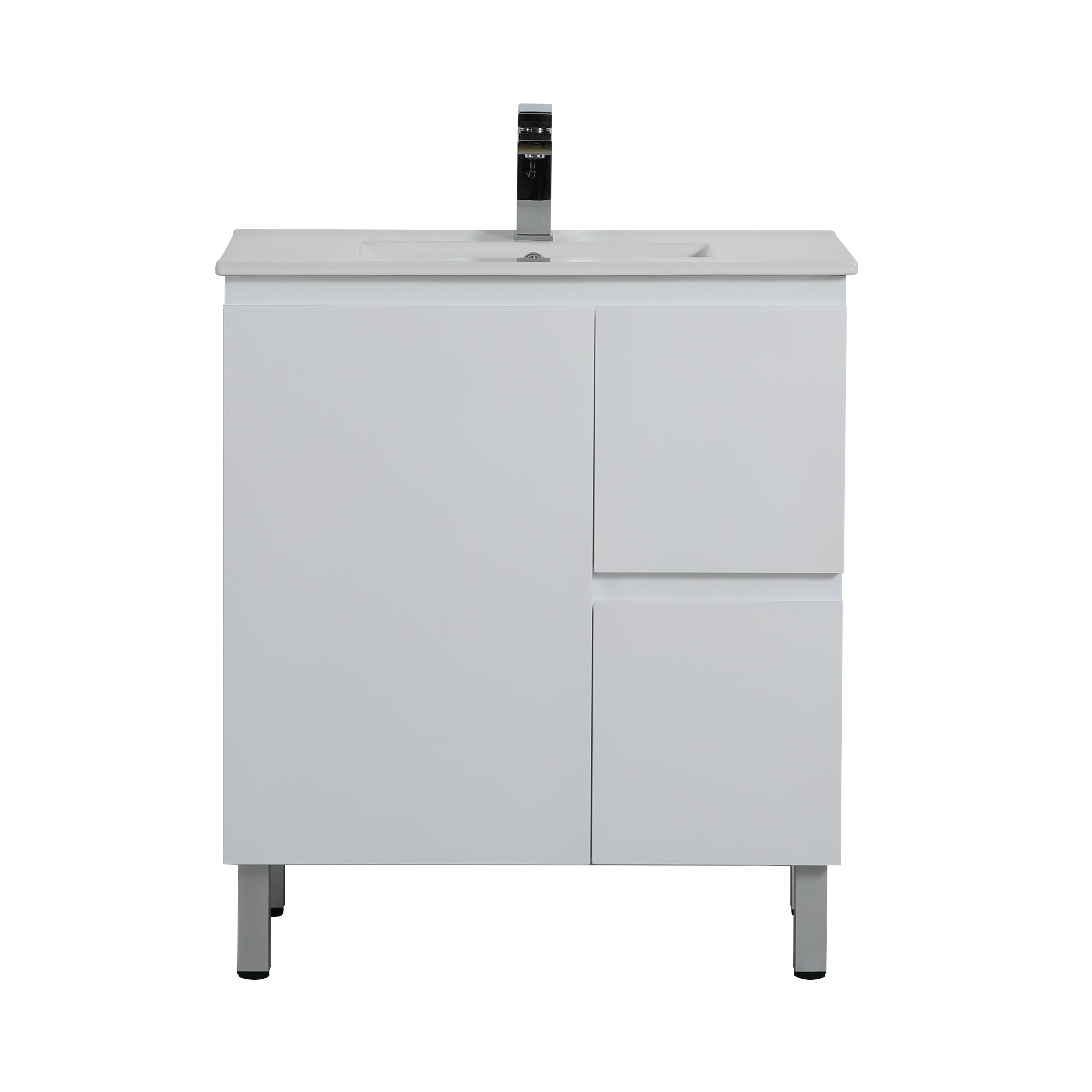 Bathroom Vanity White PVC Polyurethane Cabinet ONLY 750*460*880mm