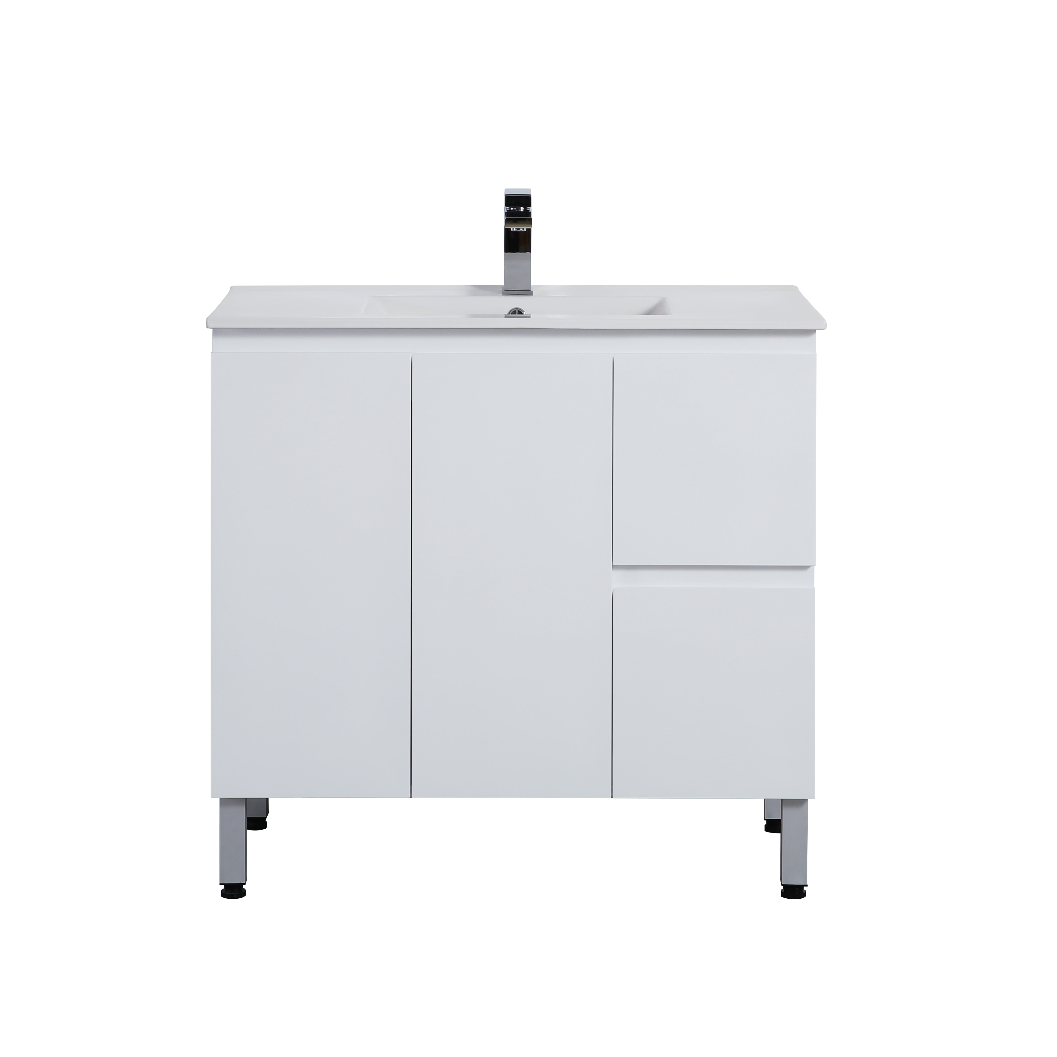 Bathroom  Vanity White PVC Polyurethane 900*460*880mm
