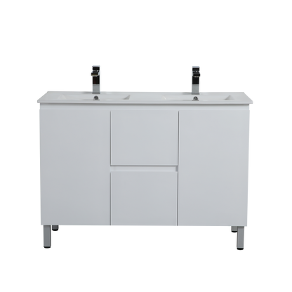 Bathroom Vanity White PVC Polyurethane Cabinet ONLY 1200/1500mm