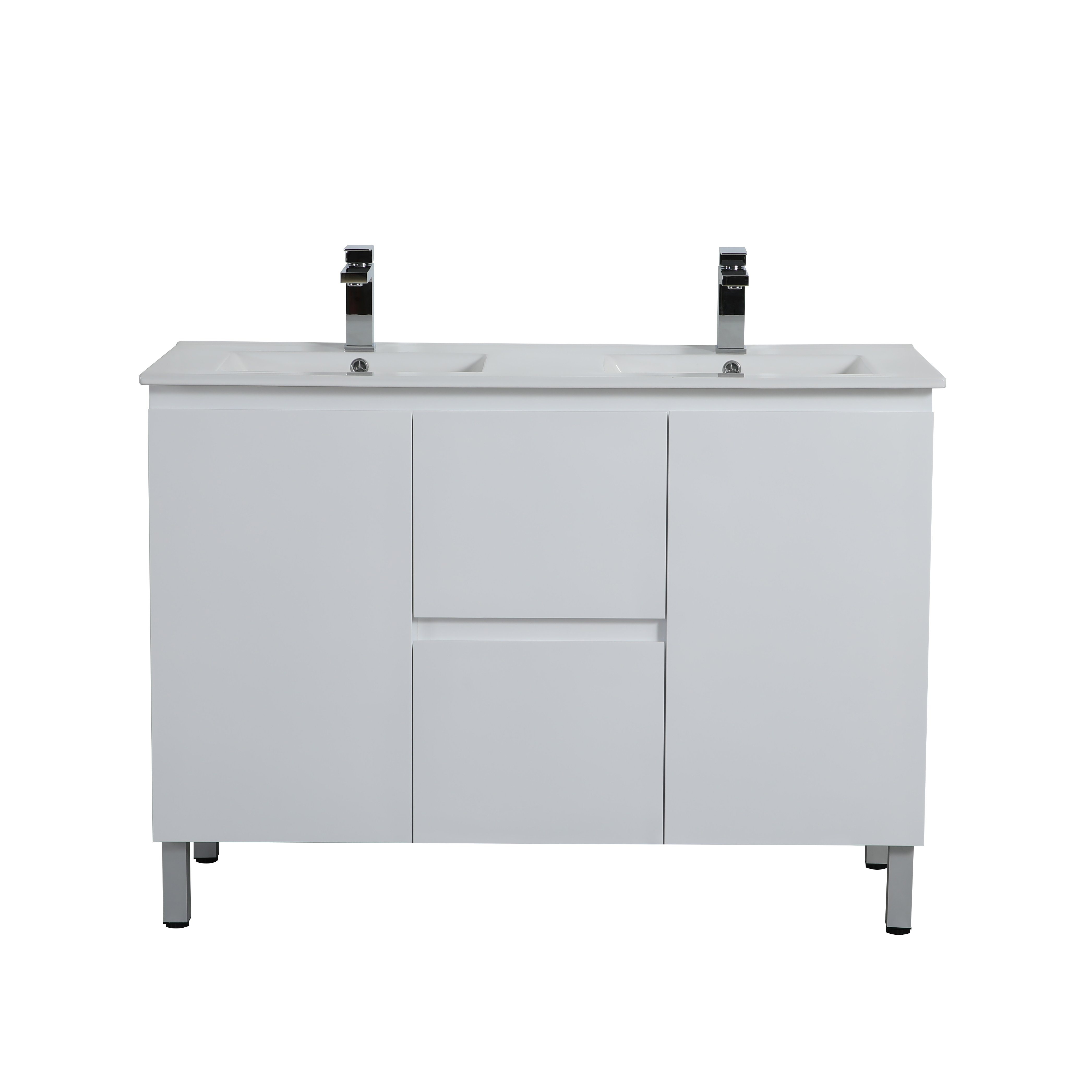 Bathroom Vanity White PVC Polyurethane Cabinet ONLY 1200/1500mm