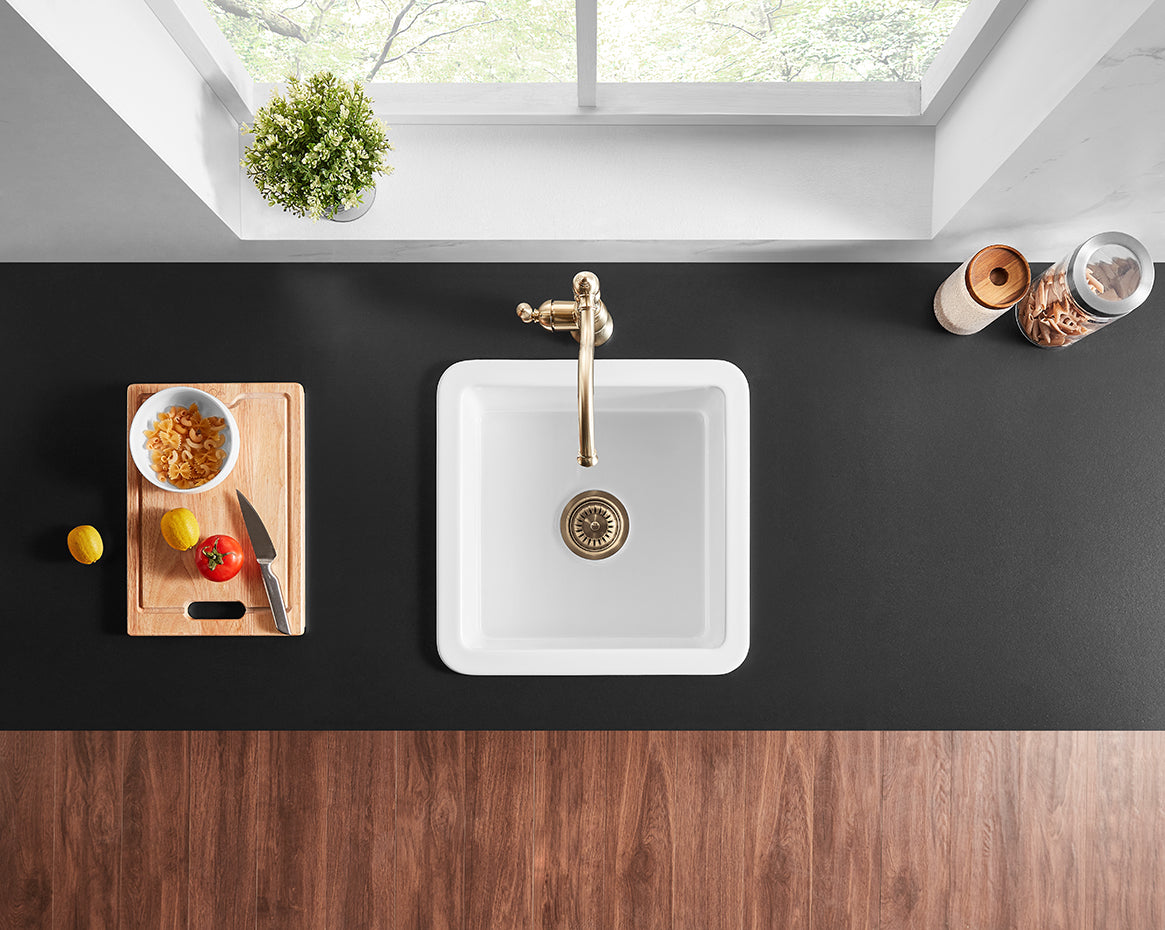 Nadia Fireclay Square insert/undermound Sink 457*457*228mm