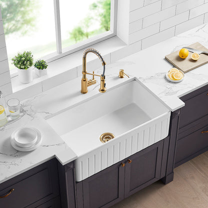 Bradley Fireclay Farmhouse Single Sink 838*456*252mm