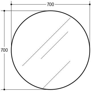 Aluminum Framed Bathroom Mirror – 600/700/800mm Wall Mounted
