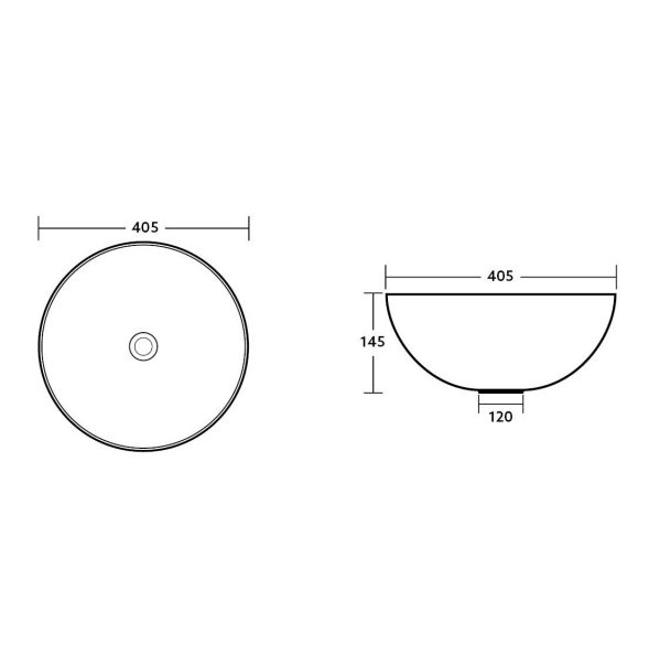 Above Counter Basin 405*405*145mm