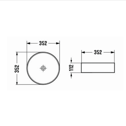 Above Counter Basin 301*301*107mm/355*355*112mm